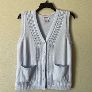Baby blue knitted vest